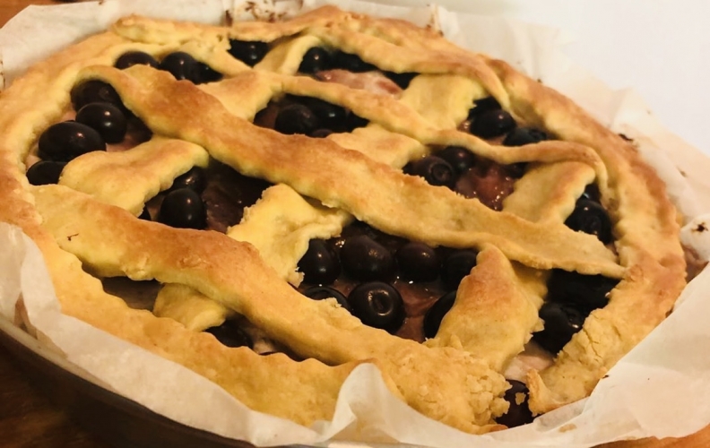 Crostata con ricotta e mirtilli